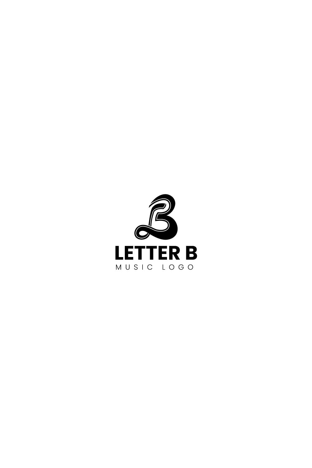 Letter B Music Logo pinterest preview image.