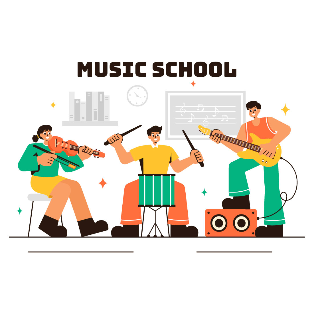 13 Music School Illustration cover image.