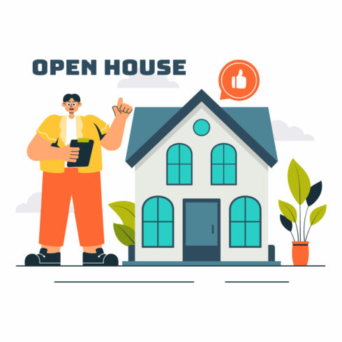 10 New Home Open House Illustration cover image.