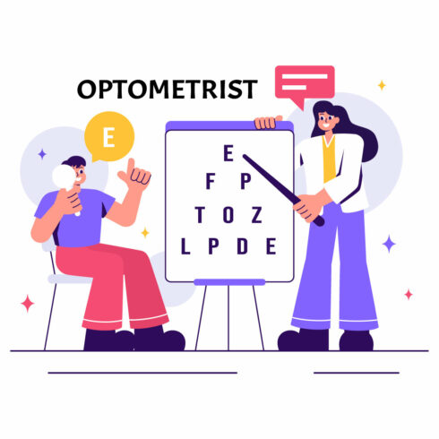 10 Professional Optometrist Illustration cover image.