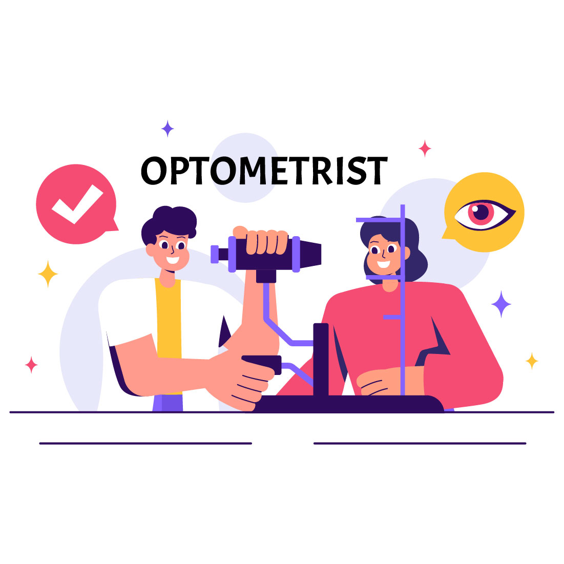 10 Professional Optometrist Illustration preview image.