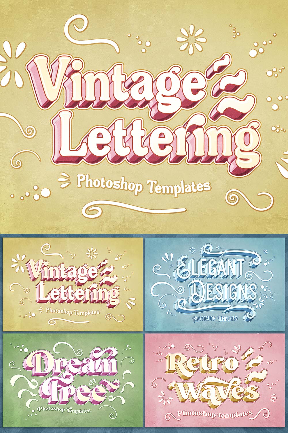 Elegant Retro Text Effects pinterest preview image.