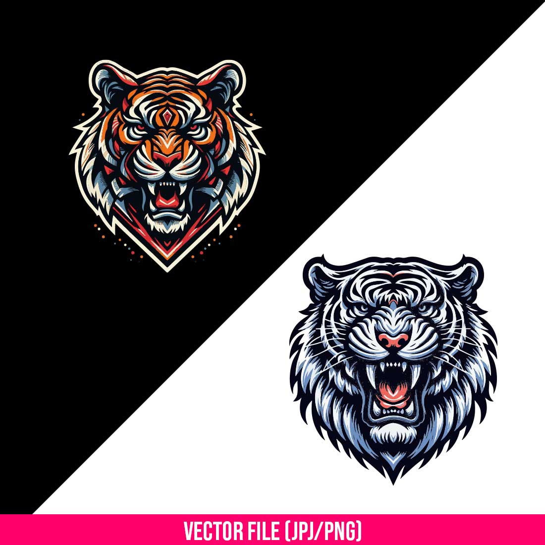 Stunning Tiger Vector Art - High-Quality Designs for All Projects preview image.