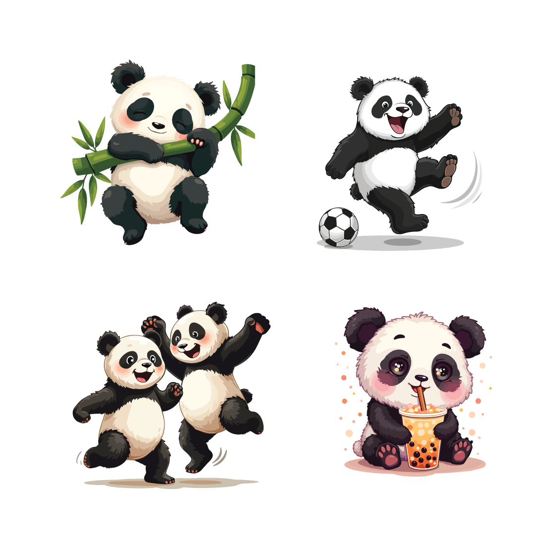 Ultimate Panda Master Bundle - 16 Unique Panda Designs preview image.