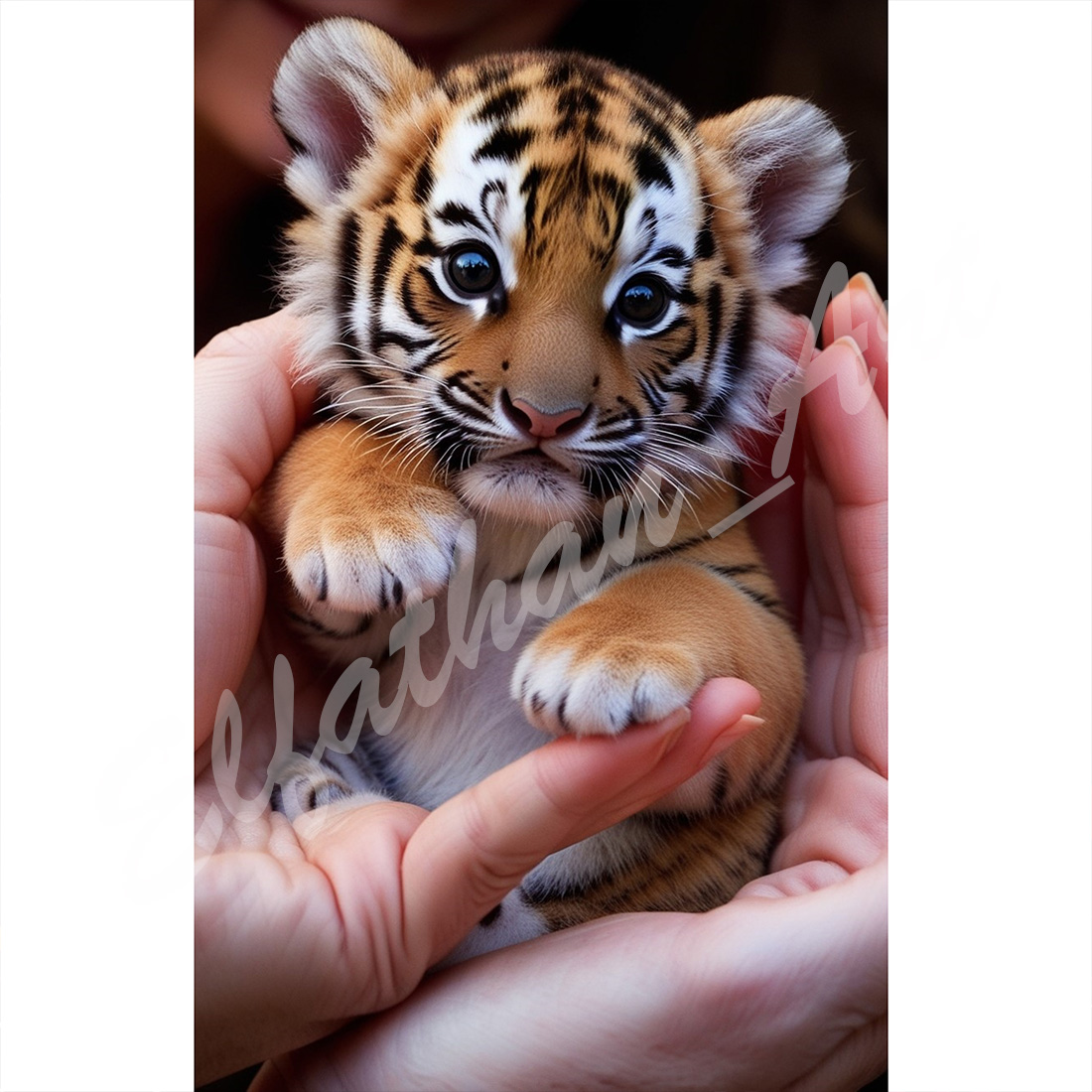 2-Digital Image Picture Photo Pic Wallpaper Background Baby Tiger AI cover image.