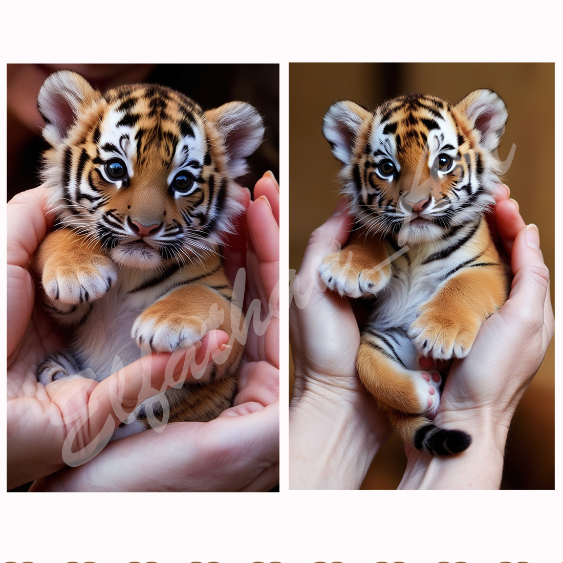 2-Digital Image Picture Photo Pic Wallpaper Background Baby Tiger AI preview image.