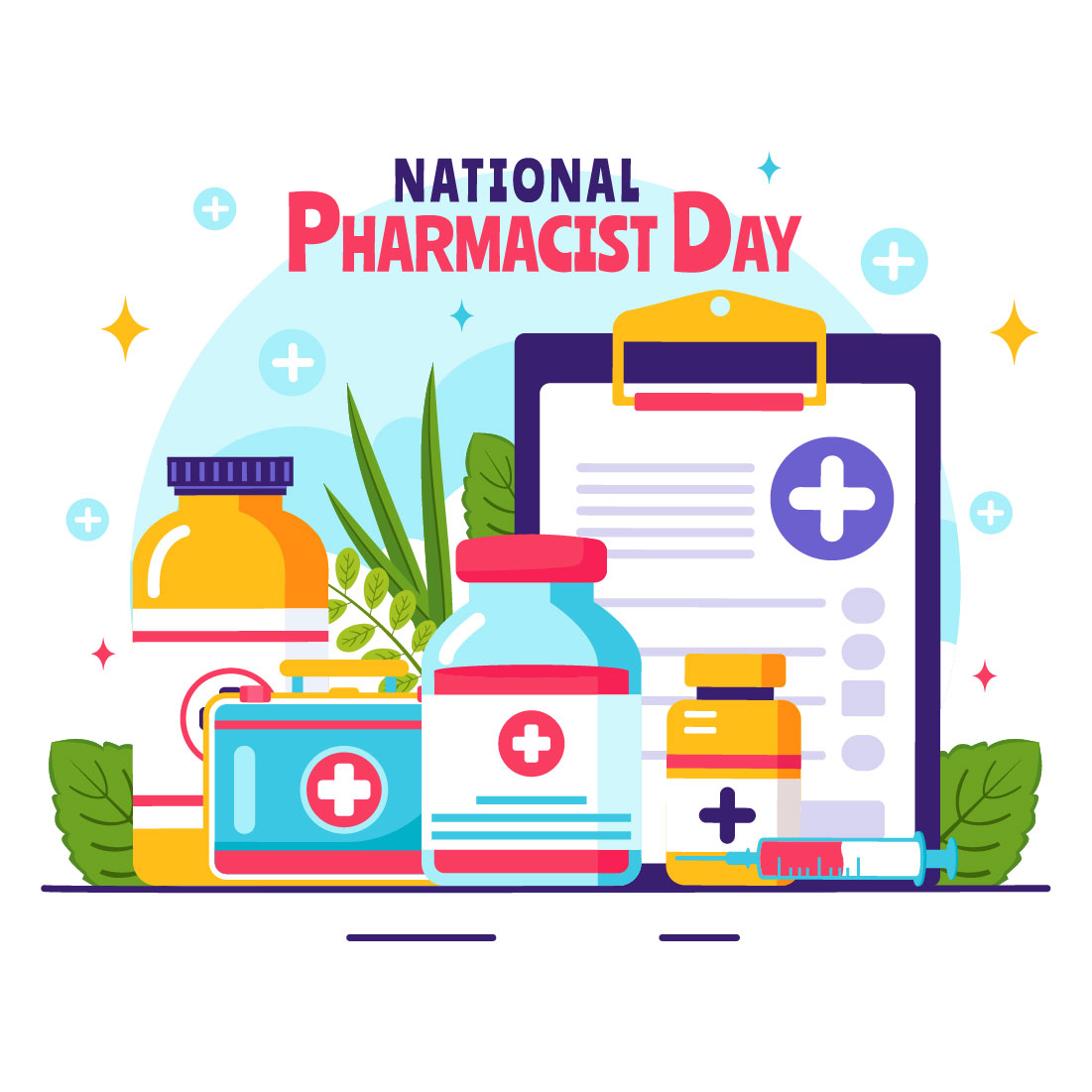 10 World Pharmacists Day Illustration preview image.