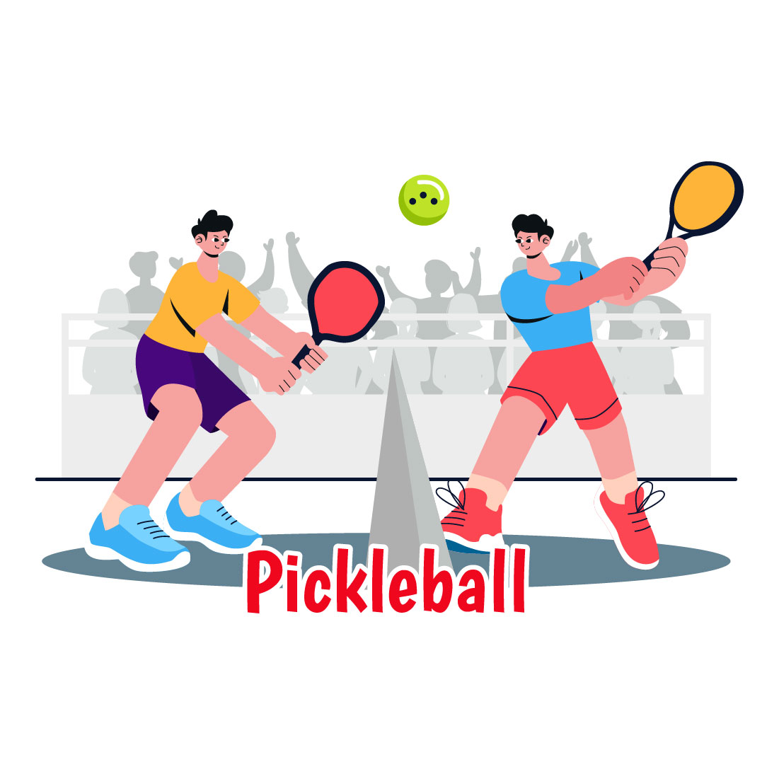 9 Pickleball Game Sport Illustration preview image.