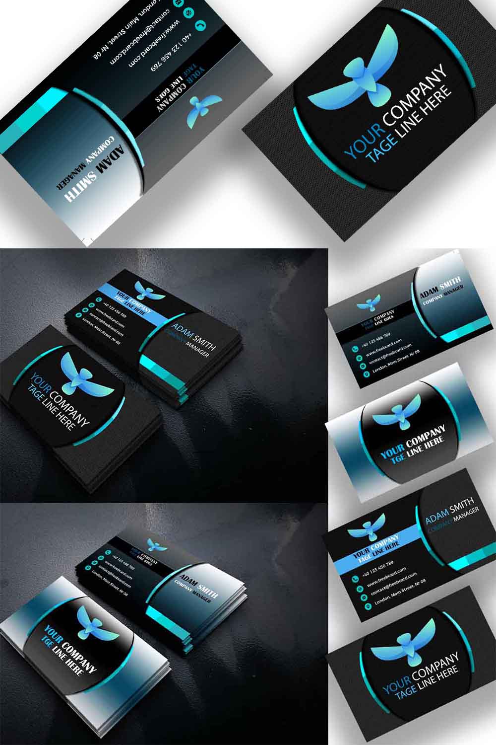 Elegant and Creative Business Card Design for The Master Bundel pinterest preview image.