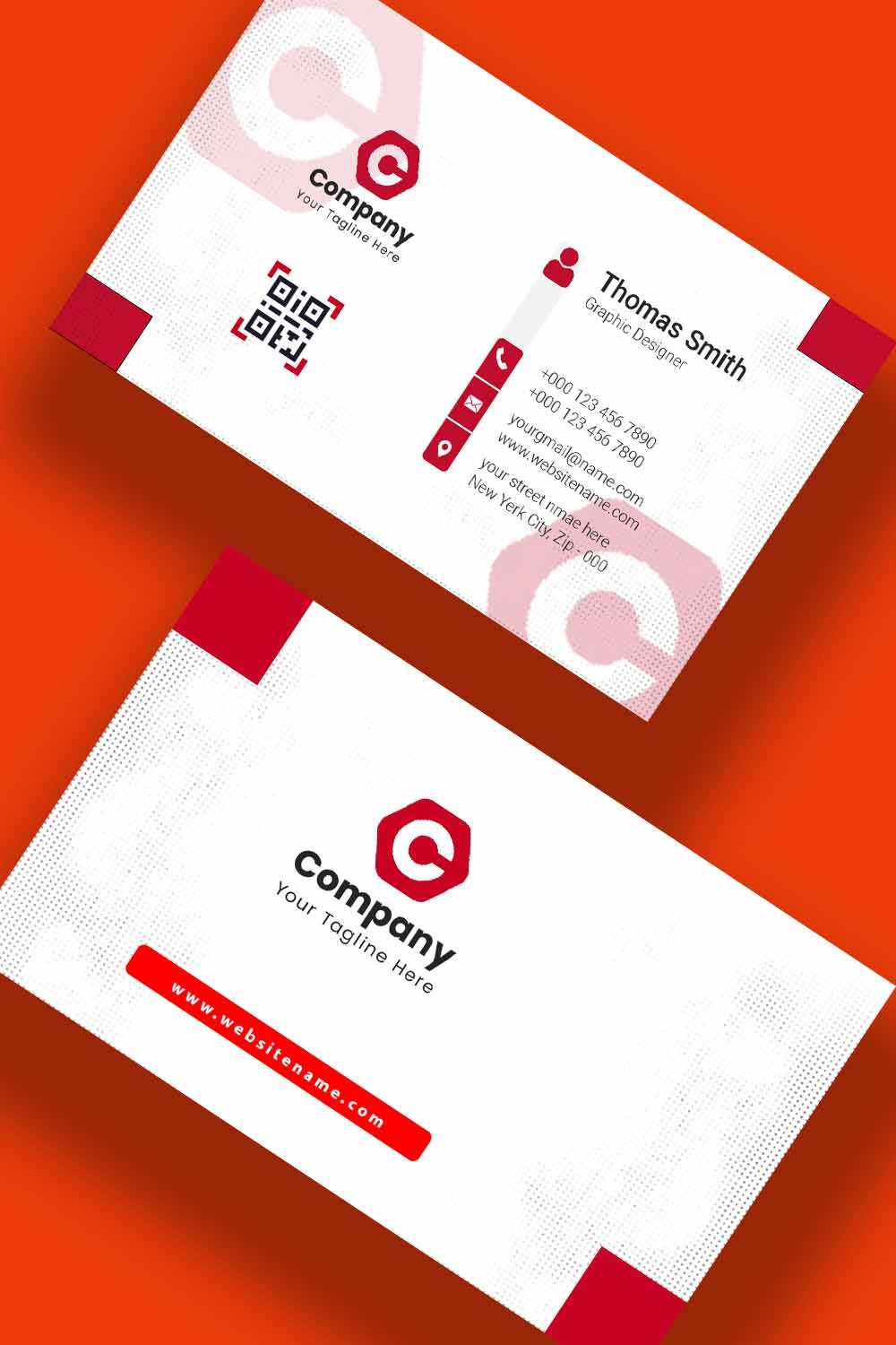 CREATIVE WHITE BUSINESS CARD UNIQUE AND DECENT pinterest preview image.