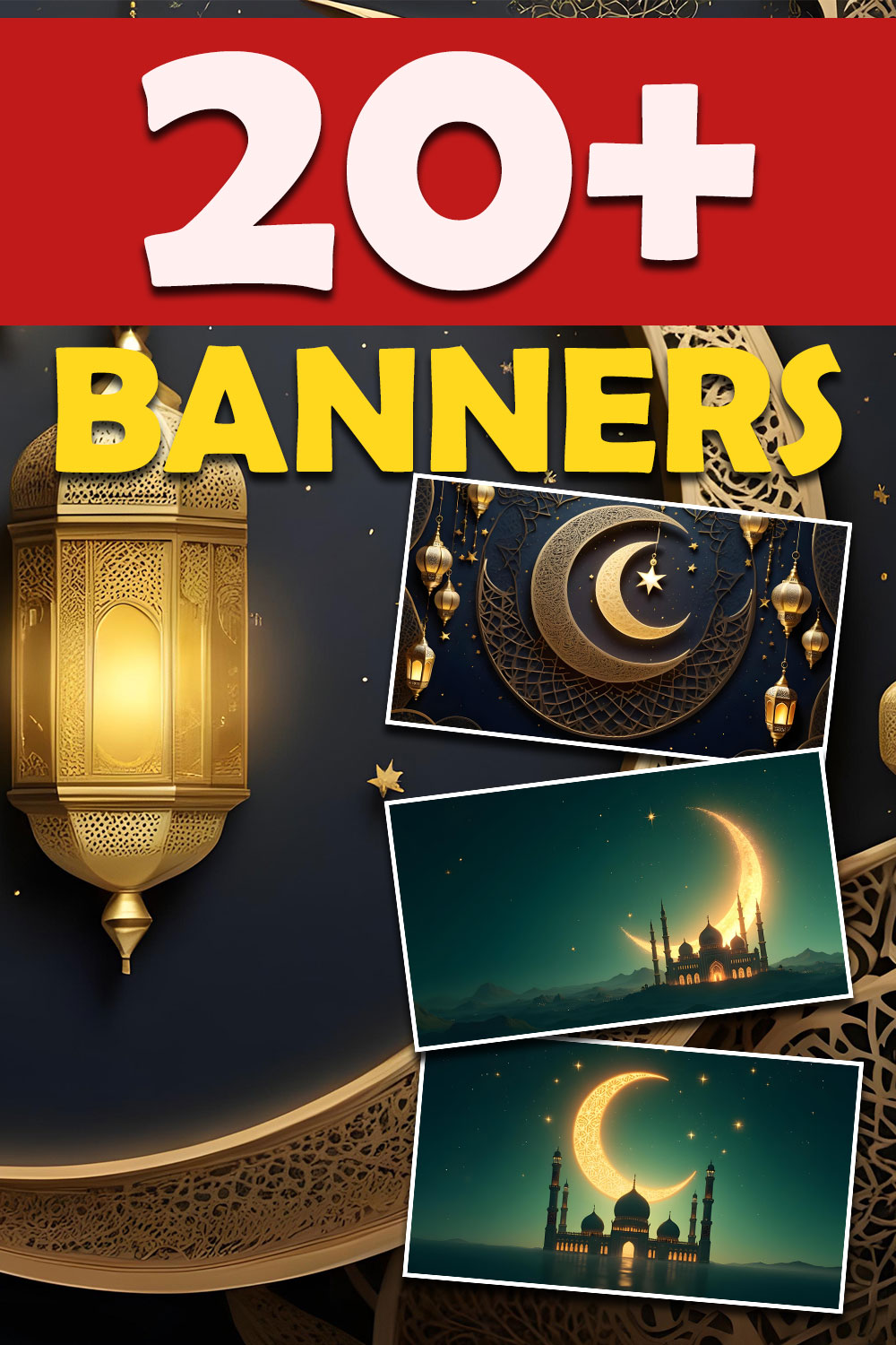 20+ Eid Mubarak background, Banner Template, Eid poster and banner design,High-quality Eid holiday background pinterest preview image.