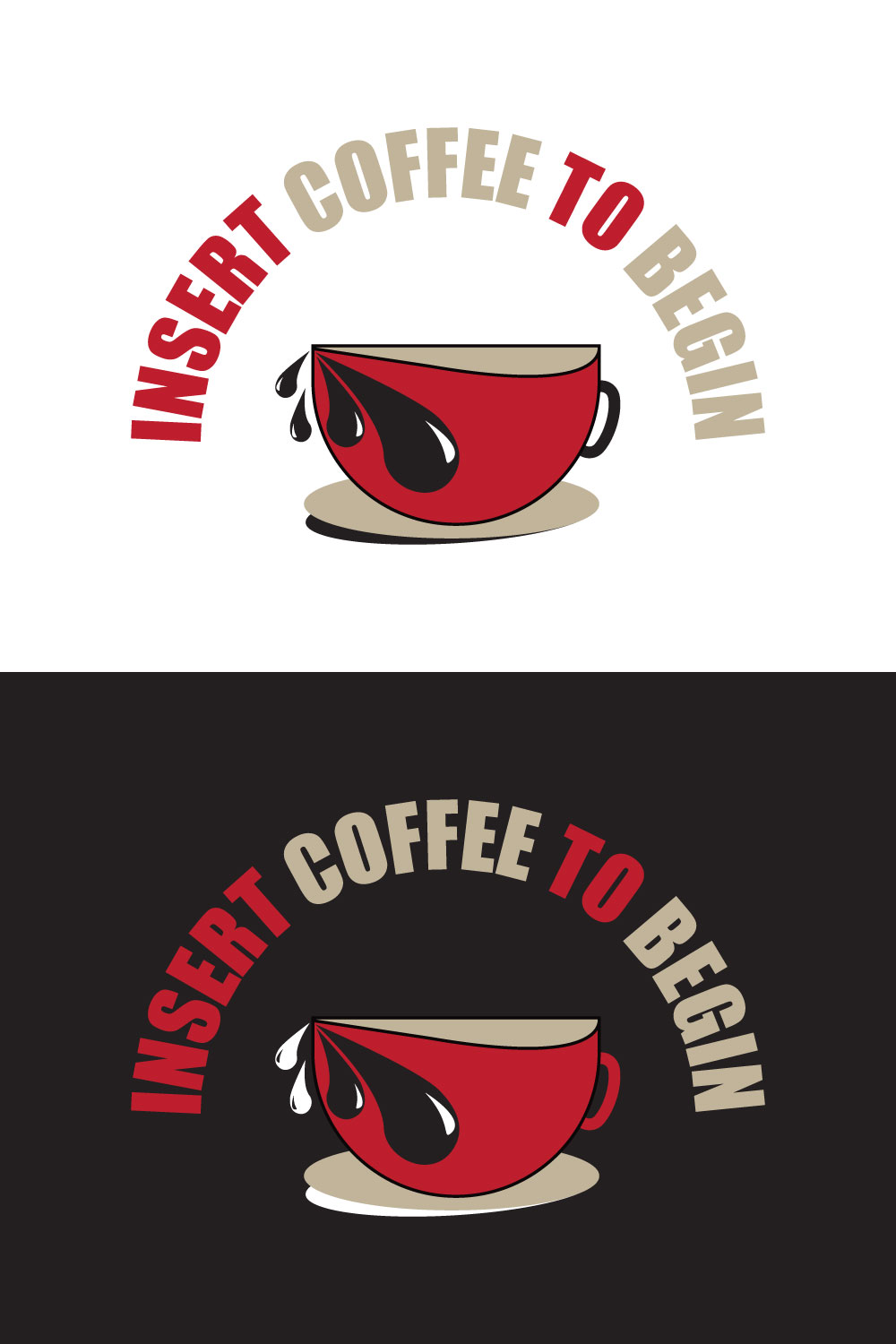 COFFEE TSHIRT DESIGN pinterest preview image.