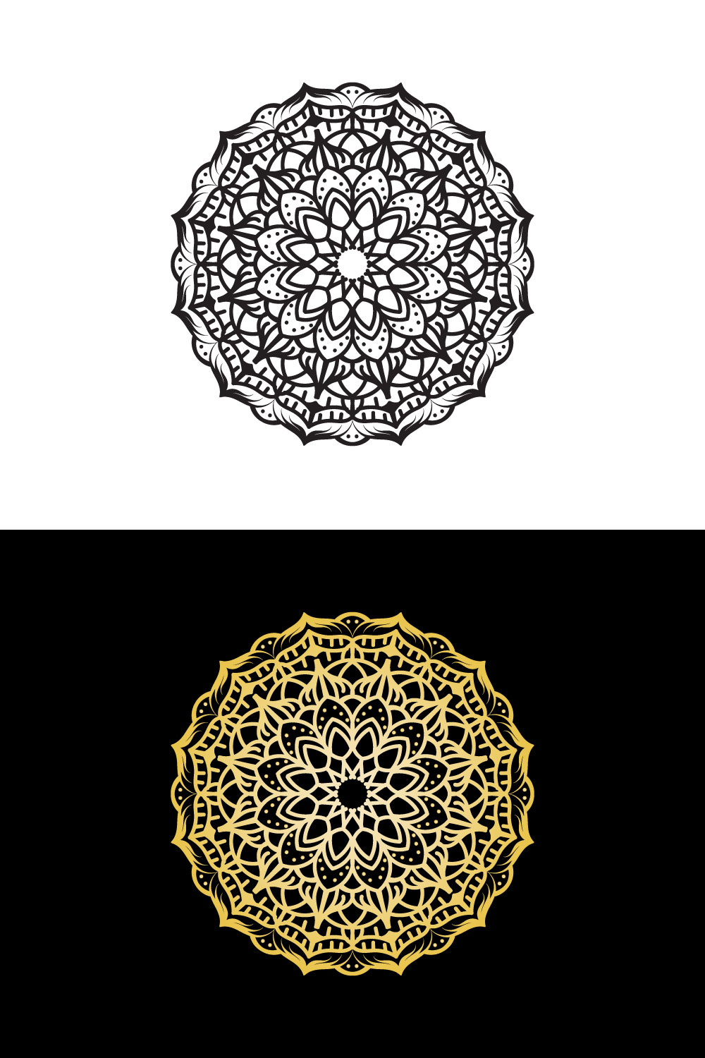 Mandala art design pinterest preview image.