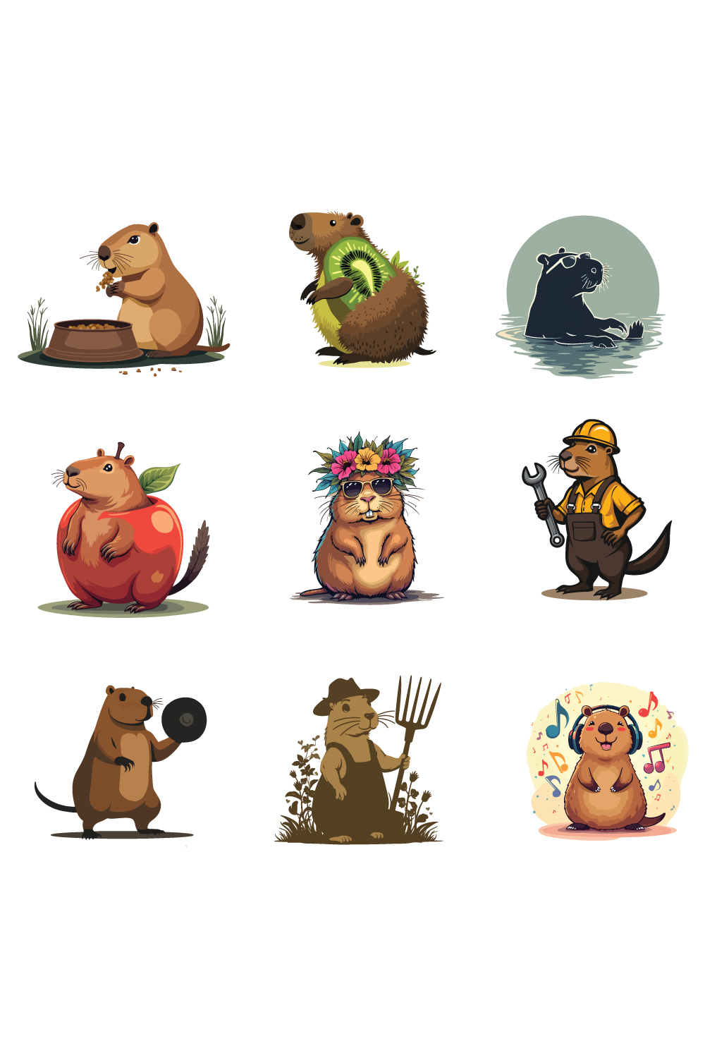 Capybara Master Bundle pinterest preview image.