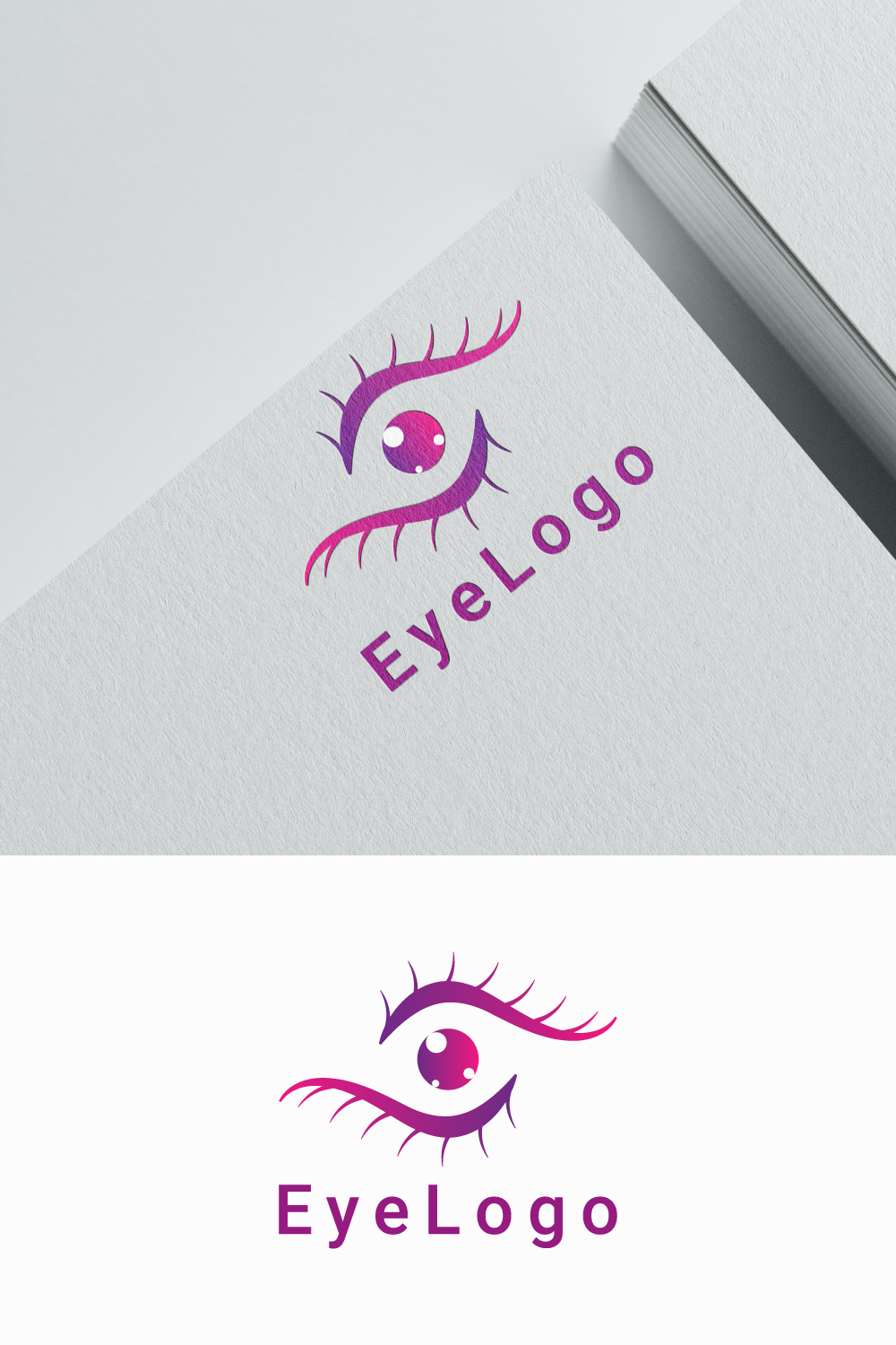 Eye logo icon design for medical and eyecare clinics pinterest preview image.