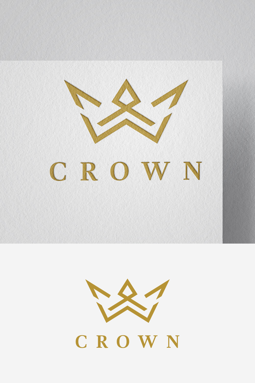 Abstract royal golden crown vector logo template design pinterest preview image.