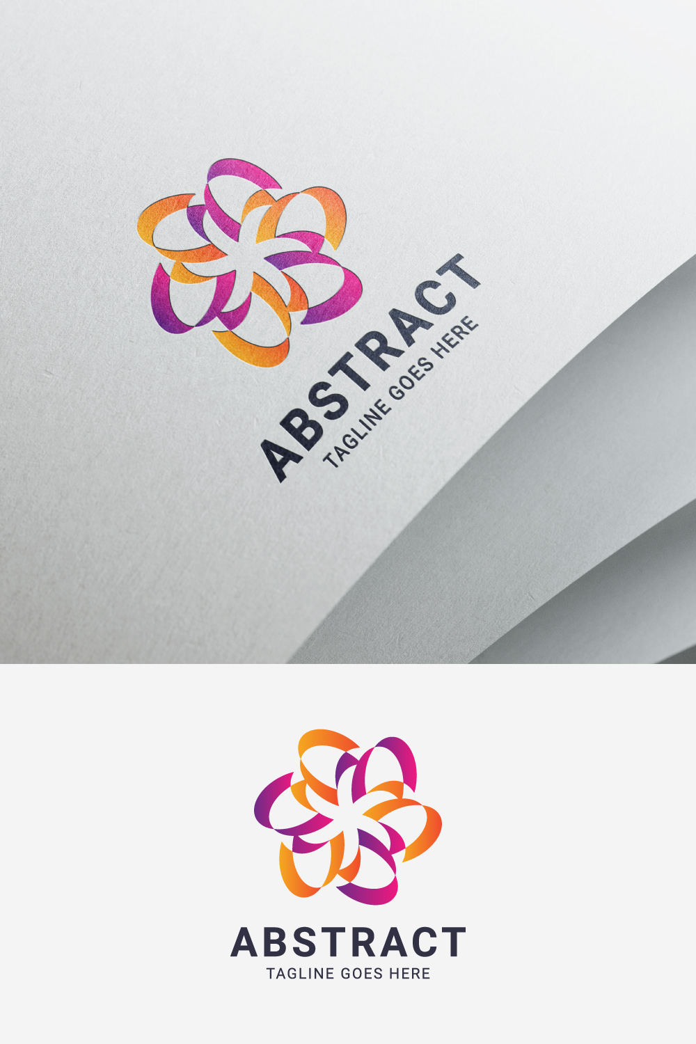 Abstract colorful logo icon vector symbol illustration template design pinterest preview image.