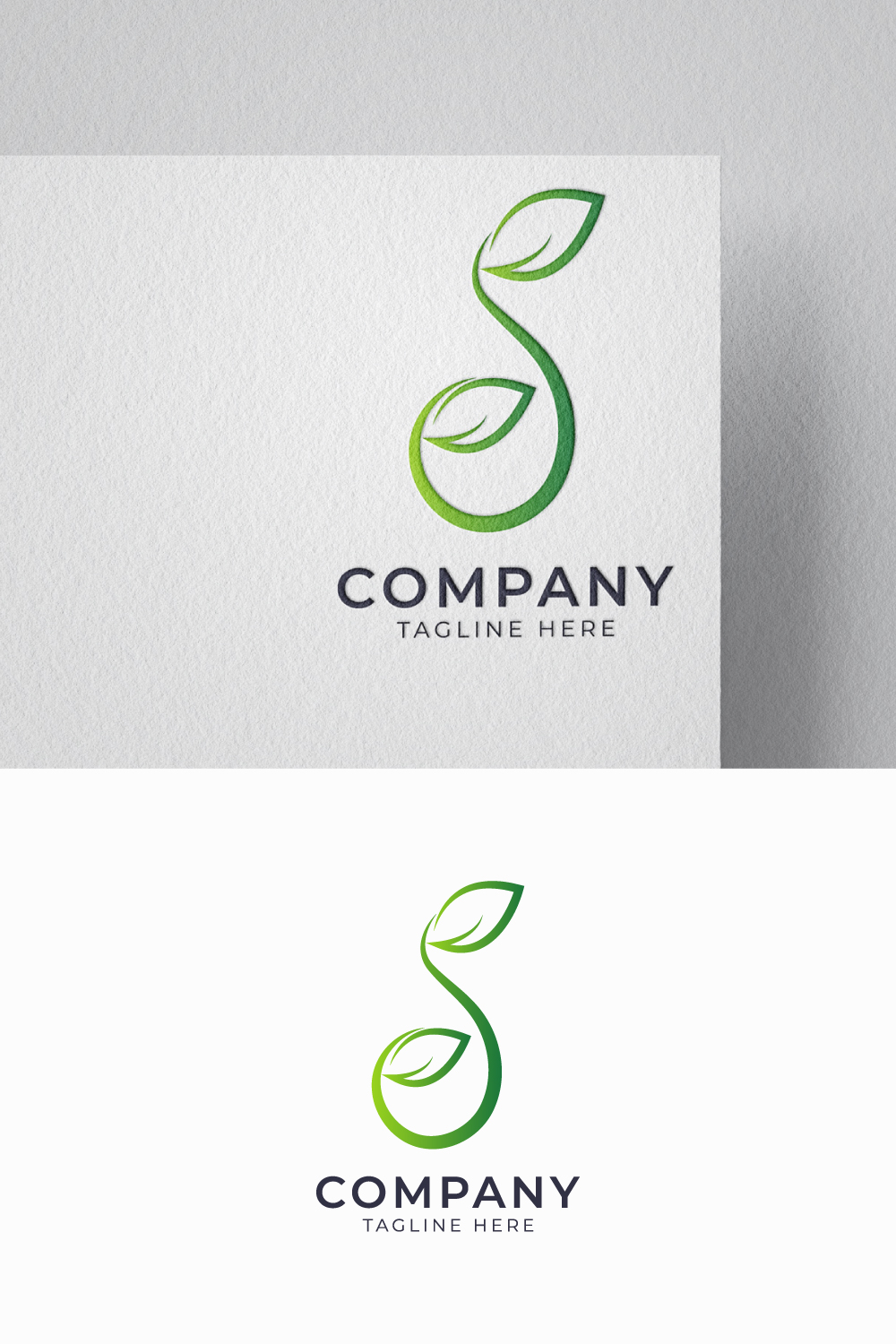 Leaf logo abstract gradient vector logo template pinterest preview image.