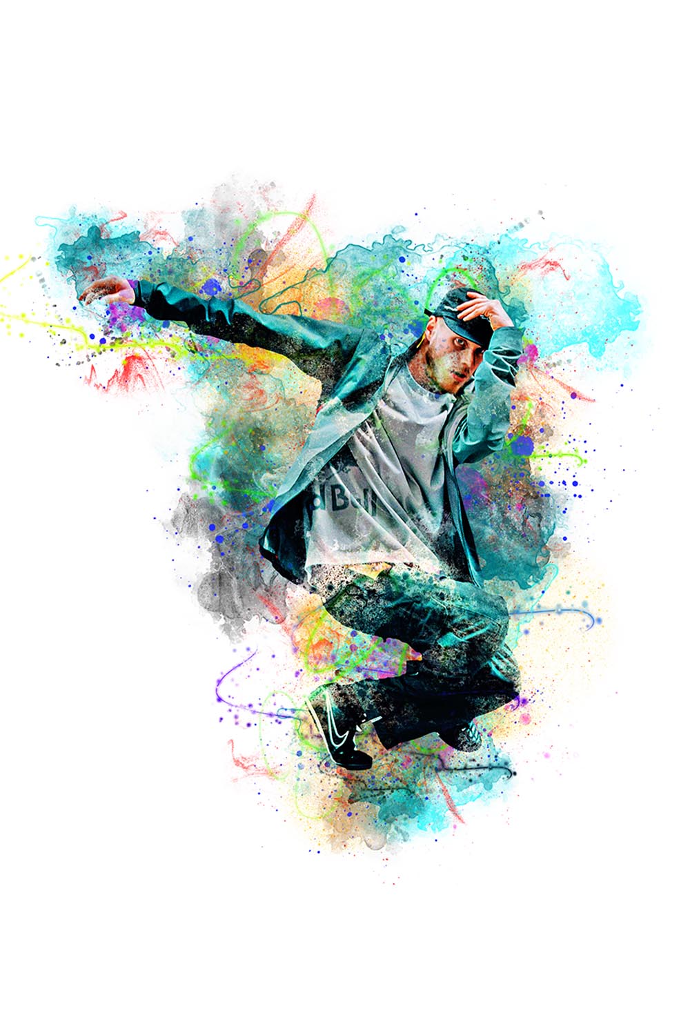 Dancing Artwork Photoshop Action pinterest preview image.