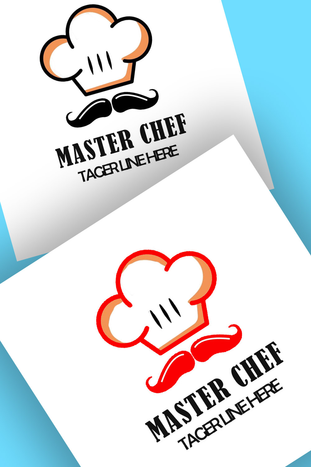 Menimal MASTER CHef LOGO FOR RESTORENTS AND CHANELS pinterest preview image.