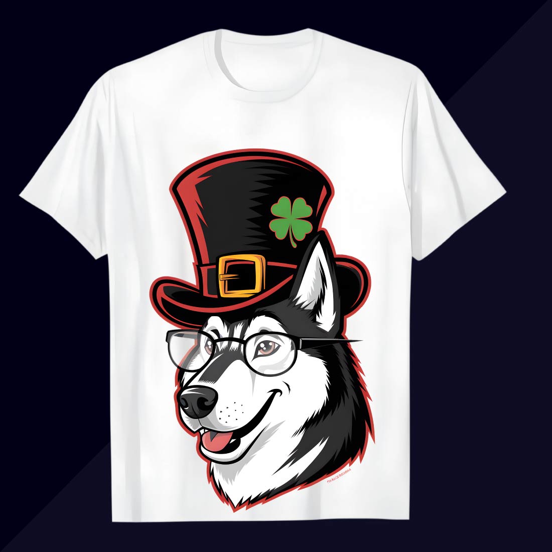 playful husky with leprechaun hat and 3 838