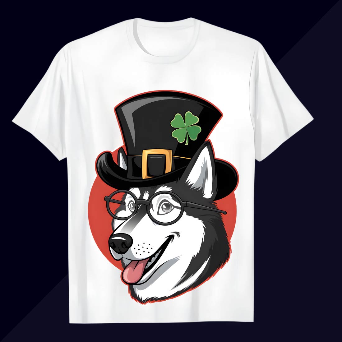 playful husky with leprechaun hat and 5 309