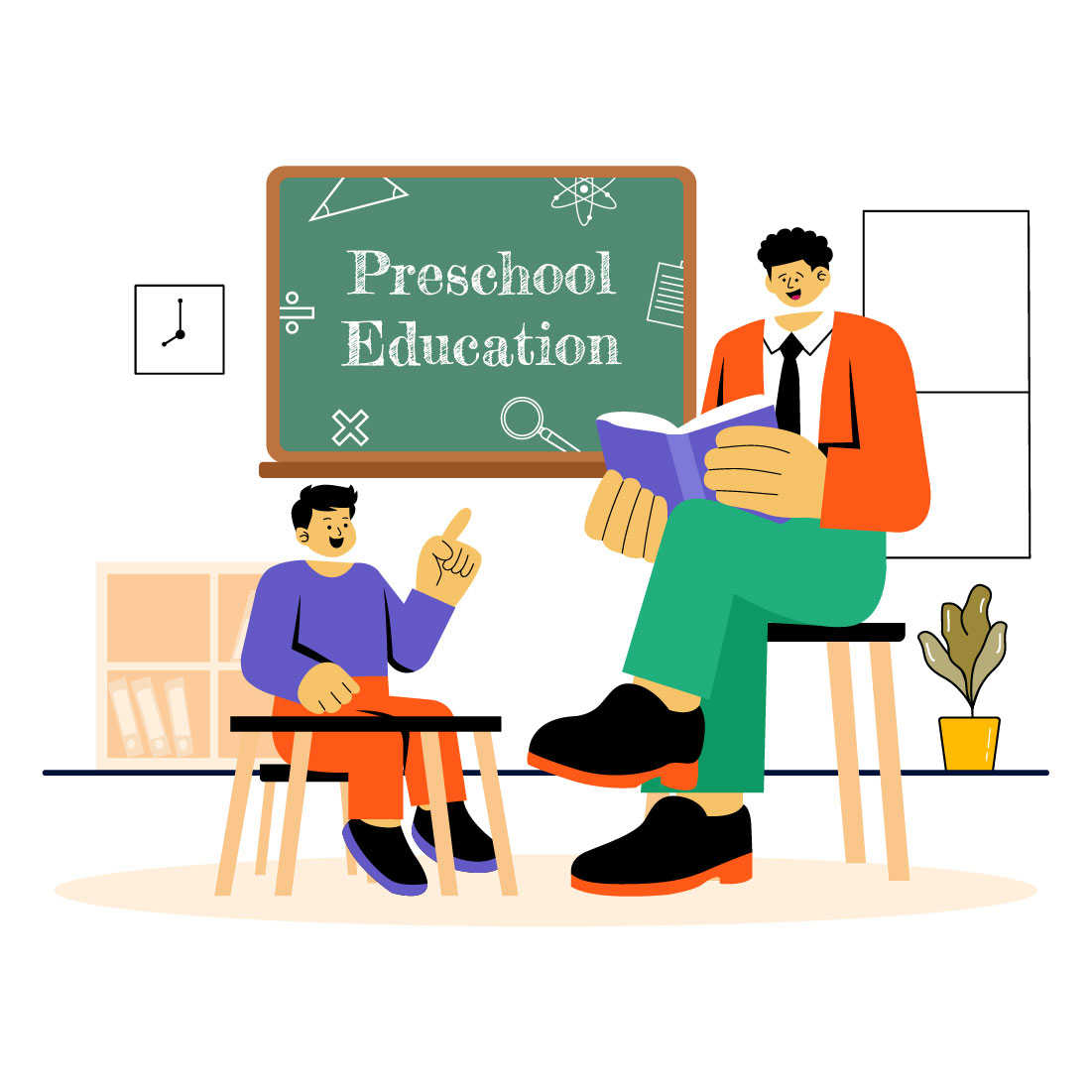 9 Preschool Education Illustration preview image.