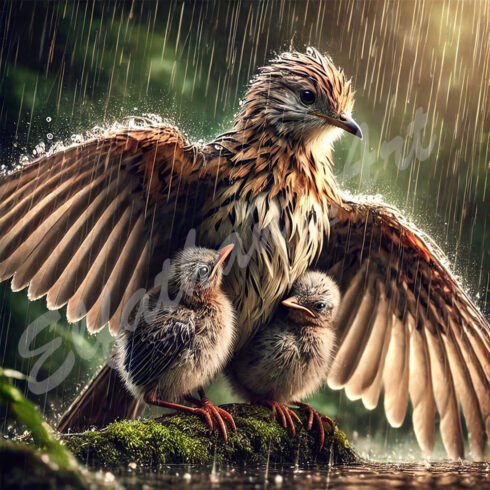 2-Digital Image Picture Photo Artwork Wallpaper Background Desktop Birds Rainy AI cover image.