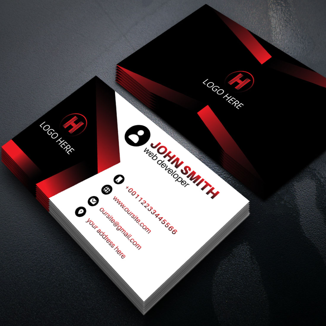 Professional Business Card Design Template cover image.