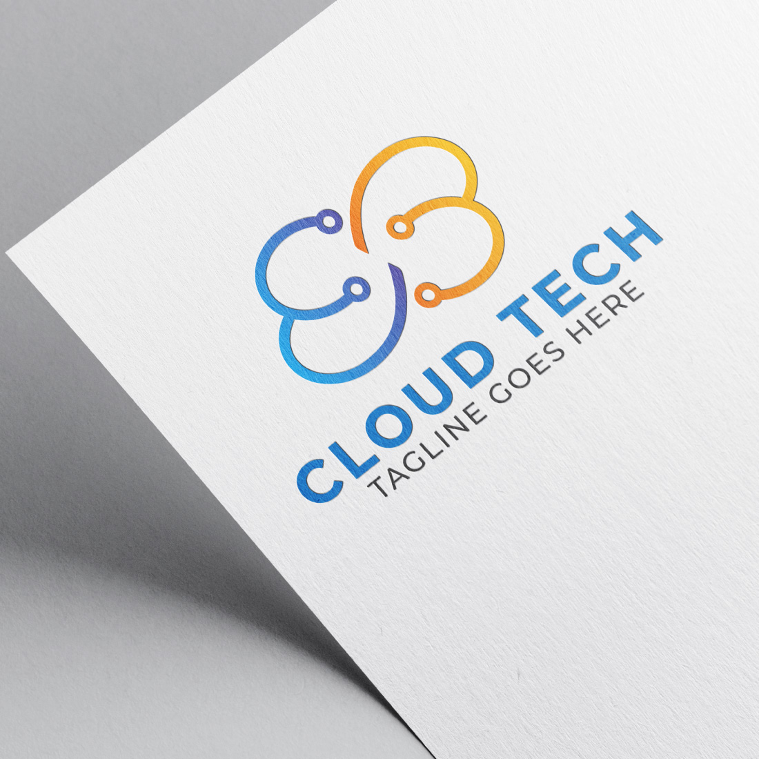 Cloud tech logo icon vector symbol design with cloud and technology concept cover image.