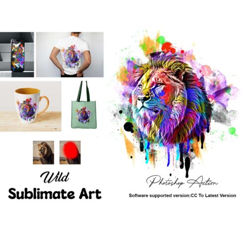 Wild Sublimate Art Photoshop Action cover image.