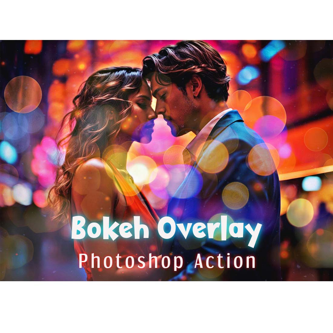 Bokeh Overlay Photoshop Action cover image.