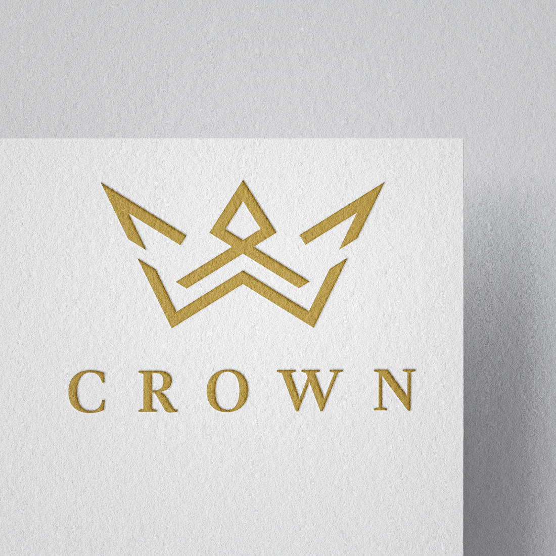 Abstract royal golden crown vector logo template design cover image.