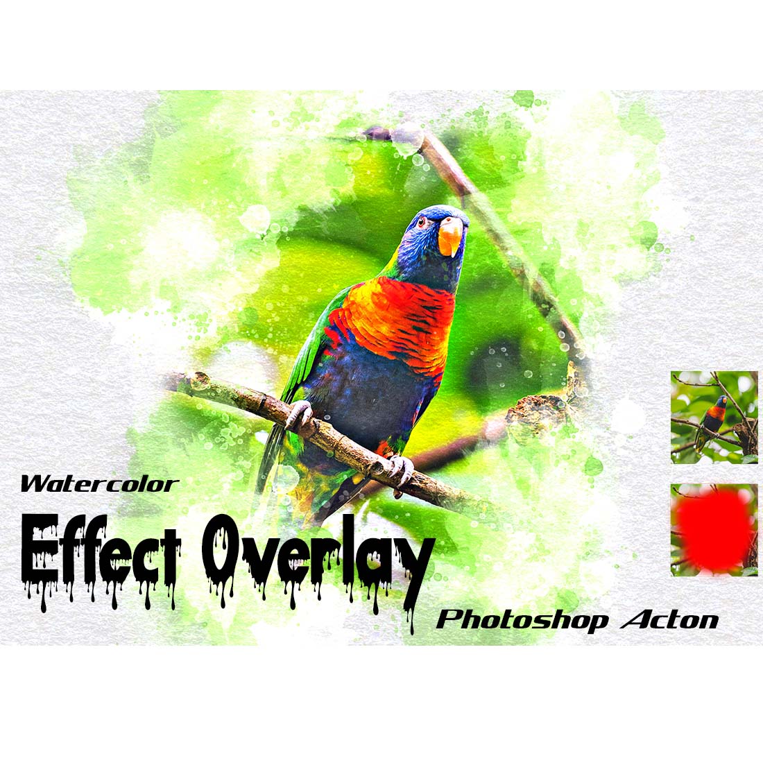 Watercolor Effect Overlay Photoshop cover image.