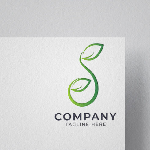 Leaf logo abstract gradient vector logo template cover image.