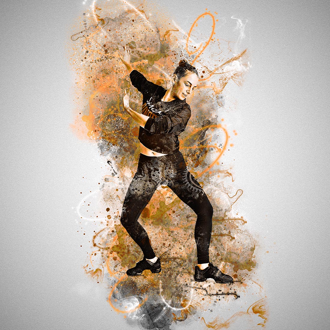 Dancing Artwork Photoshop Action preview image.