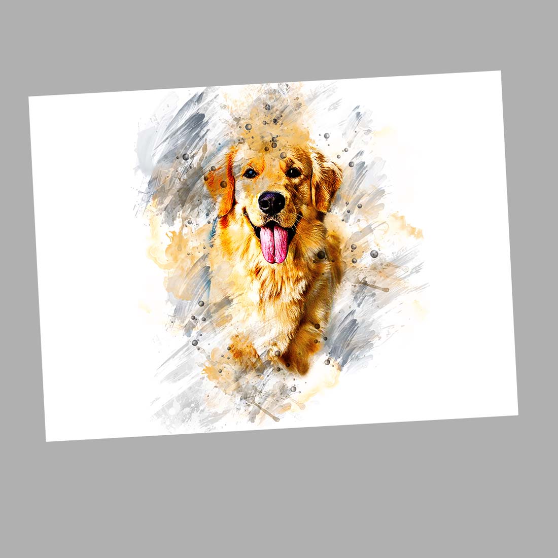 Pets Brush Stroke Photoshop Action preview image.