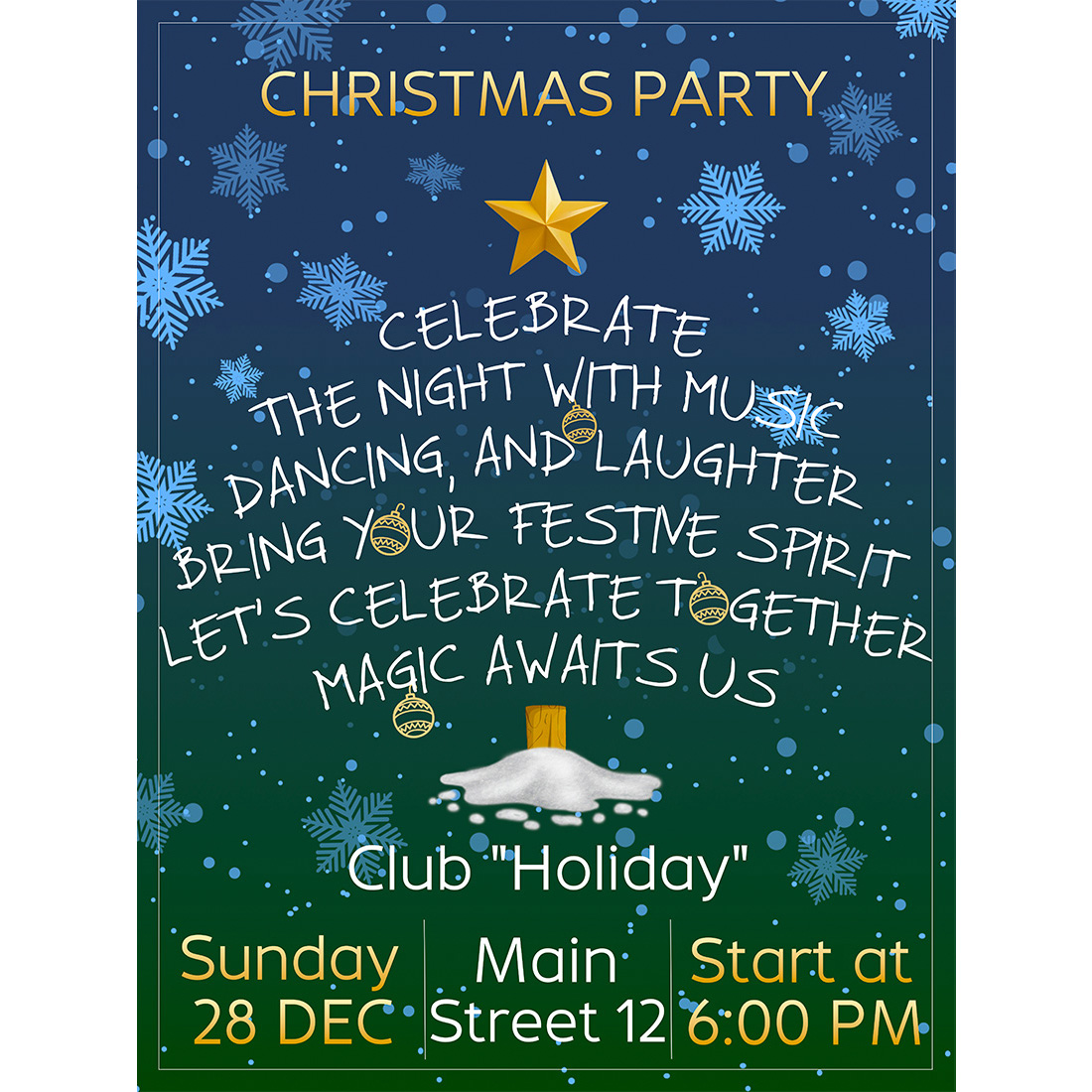 Christmas Party Template PSD cover image.