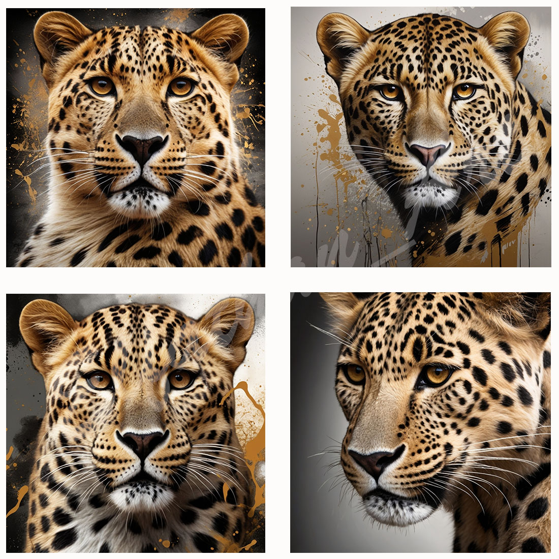 4-Digital Image Picture Photo Artwork Wallpaper Background Desktop Leopard AI preview image.