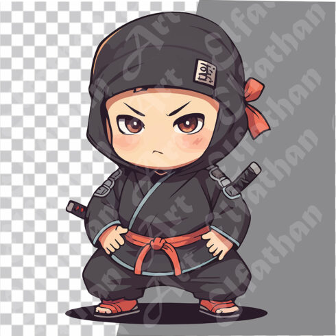 4-Digital artwork for print to T-shirt and Others-Baby Ninja cover image.