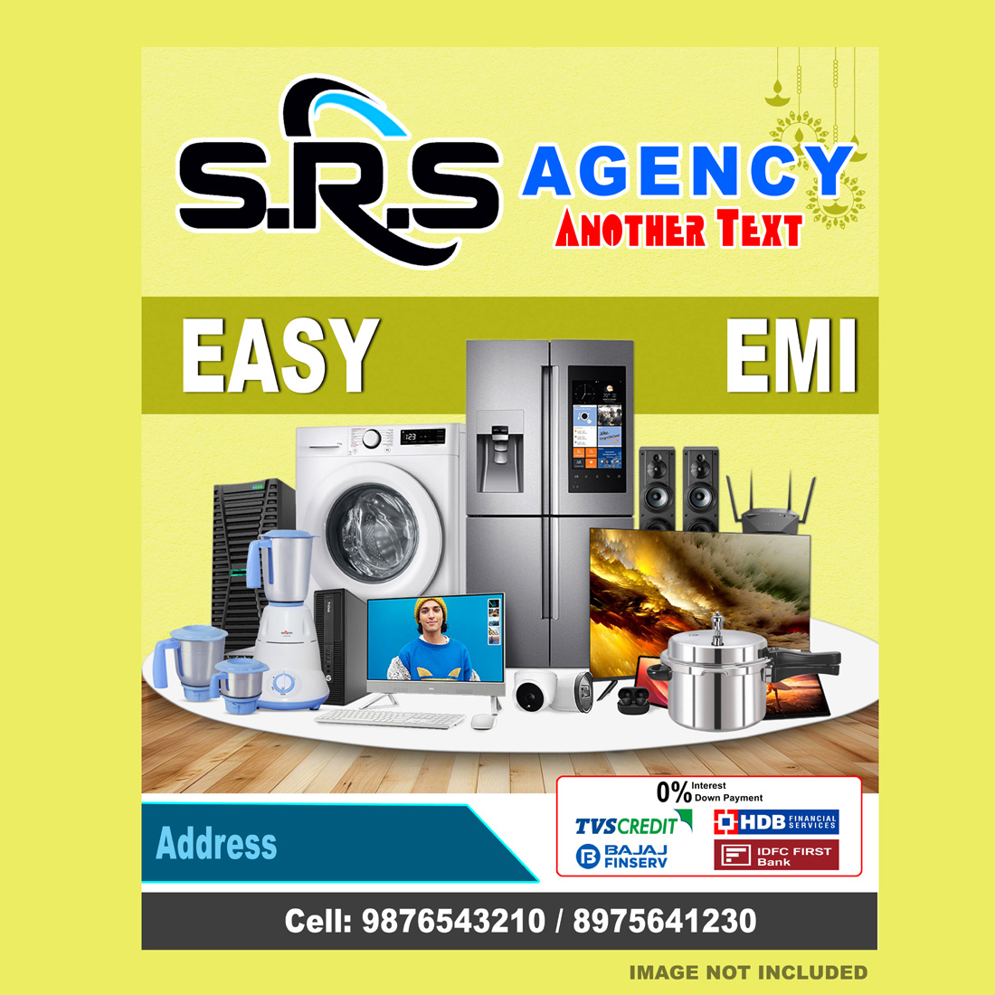 Home appliances PSD Template cover image.