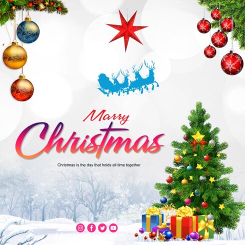 Christmas PSD Template cover image.