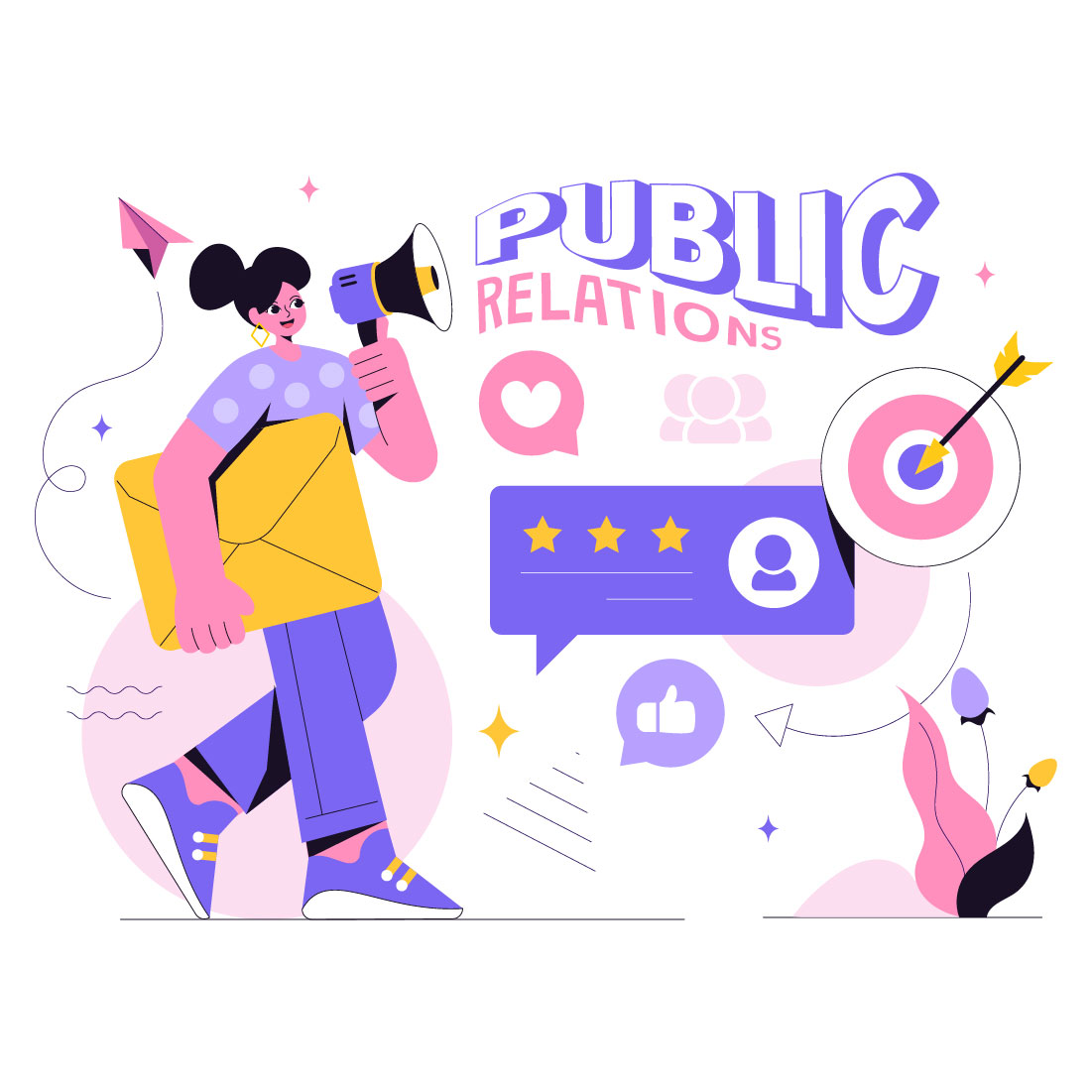 12 Public Relations Illustration cover image.