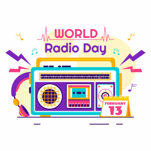 13 World Radio Day Illustration cover image.