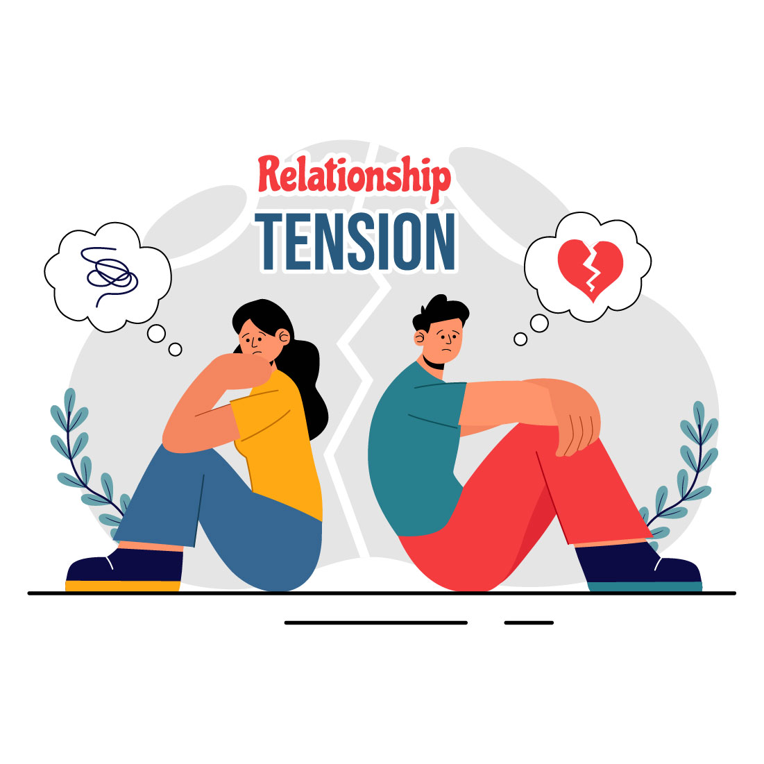 9 Relationship Tension Illustration preview image.