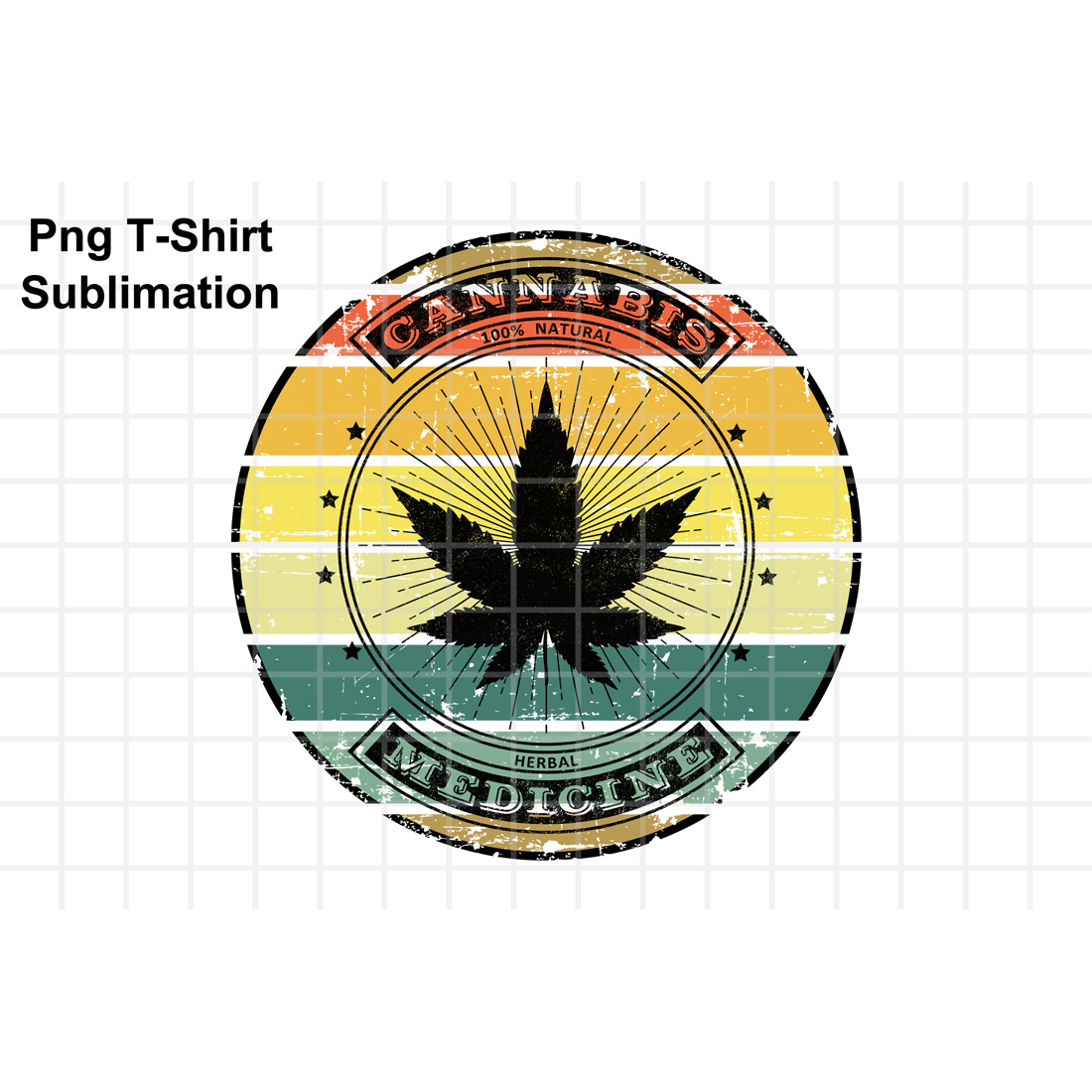 Cannabis Leaf - Retro Weed Graphic preview image.