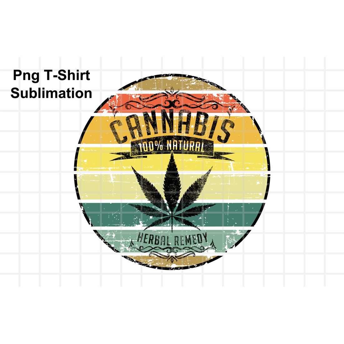 Retro Cannabis Leaf preview image.