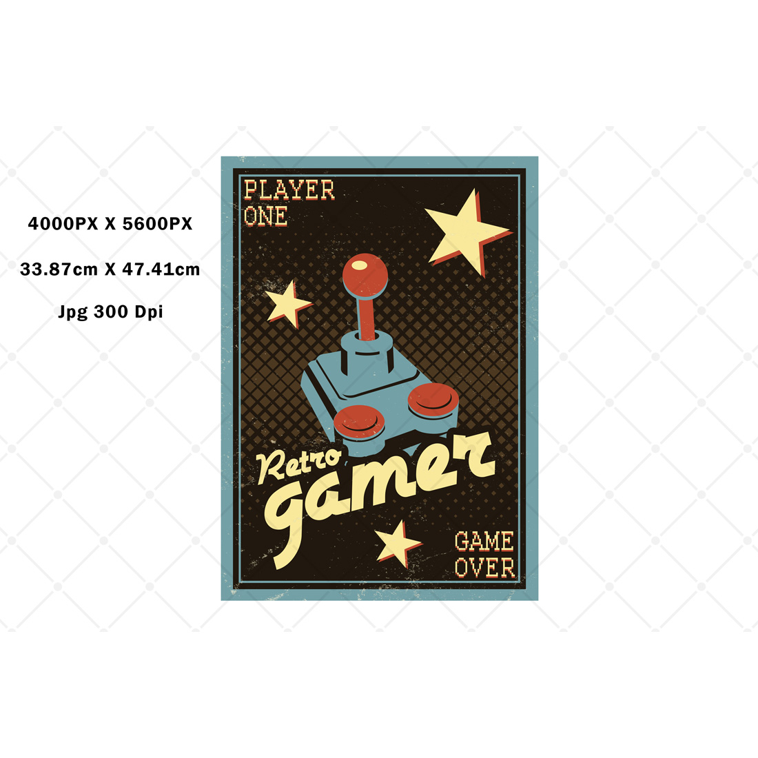 Retro Gamer - Video Gaming Wall Art preview image.