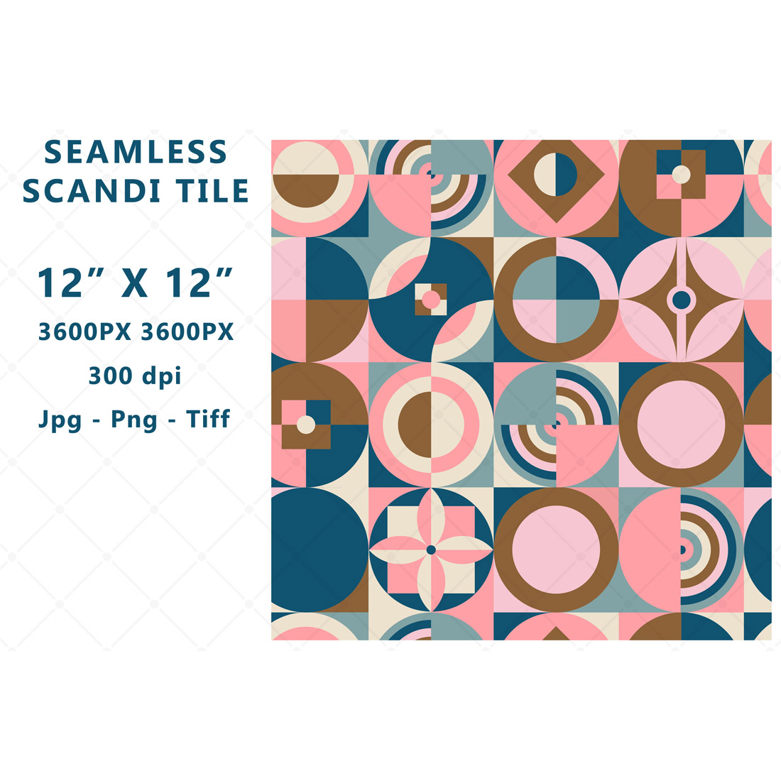 Seamless Scandi Tile 12" X 12" preview image.