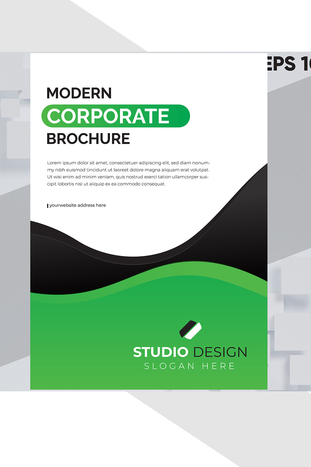 Modern Flyer Design pinterest preview image.